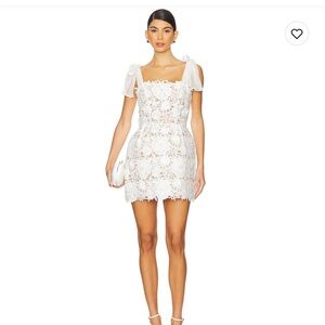 Bronx and Banco Maia Sleeveless Lace Mini Dress in White